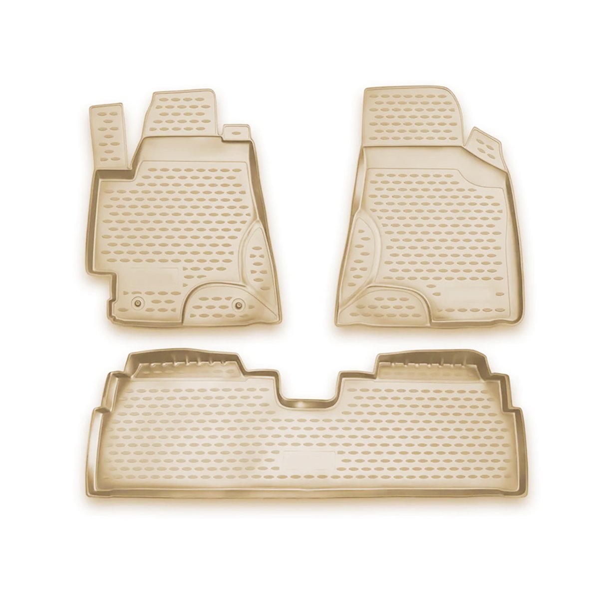Toyota Highlander Floor Mats - Omac - Rubber TPE - Beige - '01-'07 Toyota Highlander Floor Mats - Omac - Rubber TPE - Beige - '01-'07